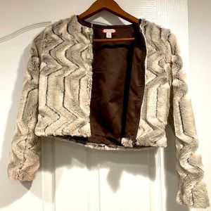 Faux fur girls coat
